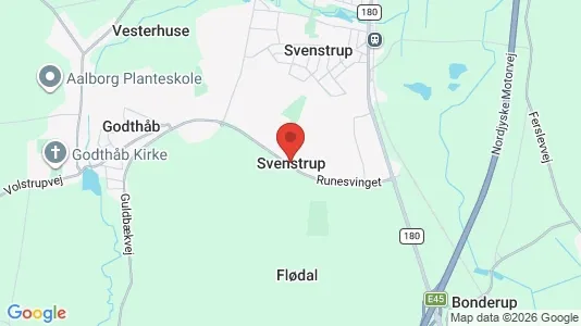 Erhvervslejemål til leje i Svenstrup J - kort over placeringen
