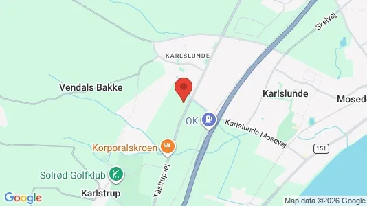 Erhvervslejemål til leje i Karlslunde - kort over placeringen