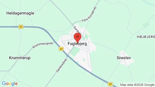 Erhvervslejemål til leje i Fuglebjerg - kort over placeringen