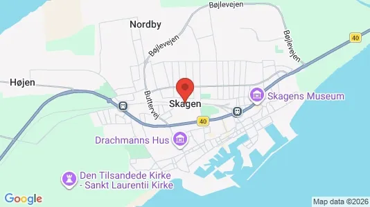 Erhvervslejemål til leje i Skagen - Foto fra Google Street View