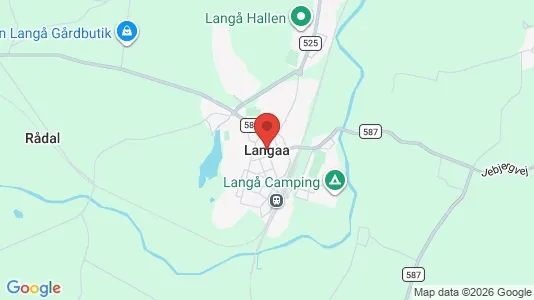 Erhvervslejemål til leje i Langå - Foto fra Google Street View