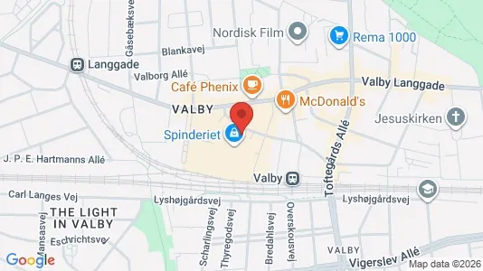 Kontorlokaler til leje i Valby - kort over placeringen