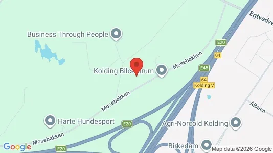 Erhvervslejemål til salg i Kolding - kort over placeringen