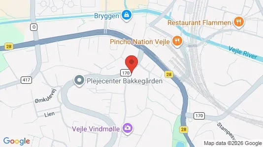 Erhvervslejemål til leje i Vejle Centrum - Foto fra Google Street View