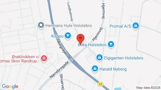 Lagerlokaler til leje i Holstebro - kort over placeringen