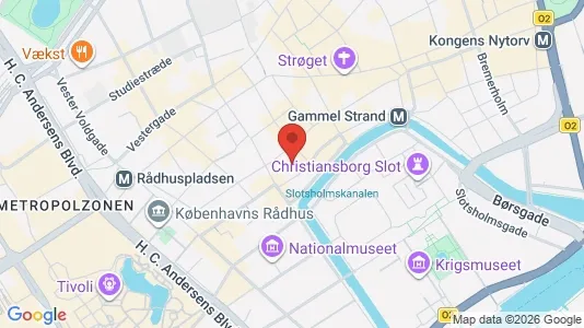 Kontorlokaler til leje i København K - kort over placeringen