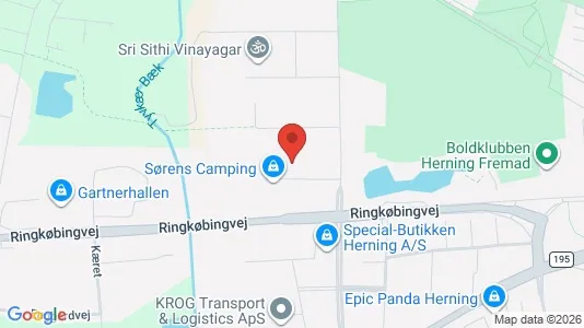 Lagerlokaler til leje i Herning - kort over placeringen