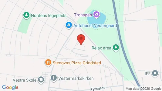 Erhvervslejemål til salg i Grindsted - kort over placeringen