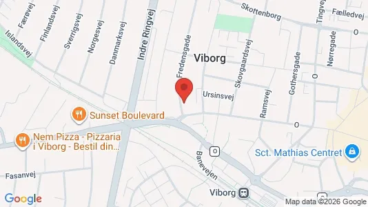 Boligudlejningsejendomme til salg i Viborg - kort over placeringen