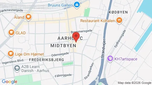 Lagerlokaler til leje i Århus C - kort over placeringen
