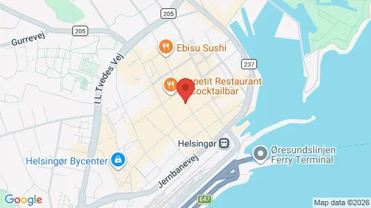 Erhvervslejemål til salg i Helsingør - kort over placeringen