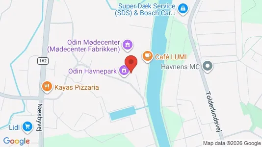 Kontorlokaler til leje i Odense C - kort over placeringen