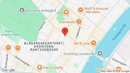 Kontorlokaler til leje i Nørrebro - kort over placeringen