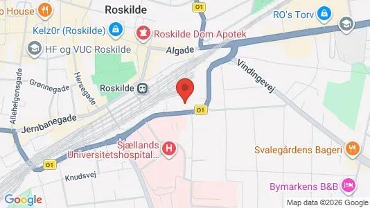 Kontorlokaler til leje i Roskilde - kort over placeringen