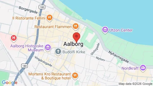 Kontorlokaler til leje i Aalborg Centrum - kort over placeringen