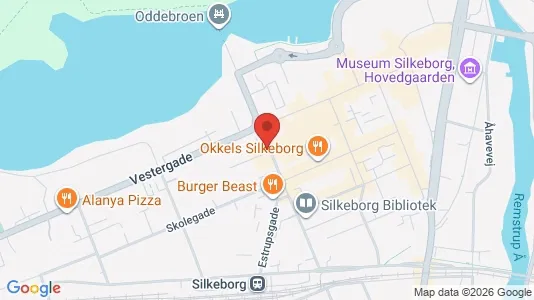 Kontorlokaler til leje i Silkeborg - kort over placeringen