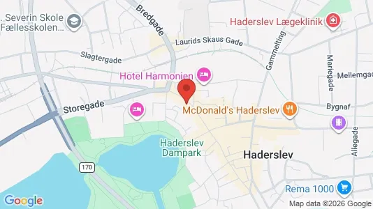 Erhvervslejemål til salg i Haderslev - kort over placeringen