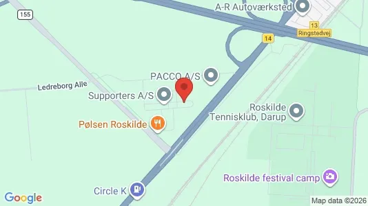 Kontorlokaler til leje i Roskilde - kort over placeringen