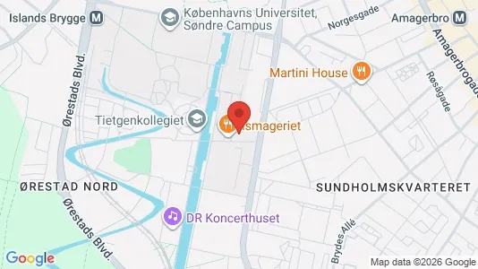 Erhvervslejemål til leje i København S - kort over placeringen