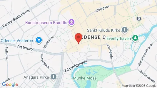 Kontorlokaler til leje i Odense C - kort over placeringen