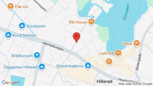 Kontorlokaler til leje i Hillerød - kort over placeringen