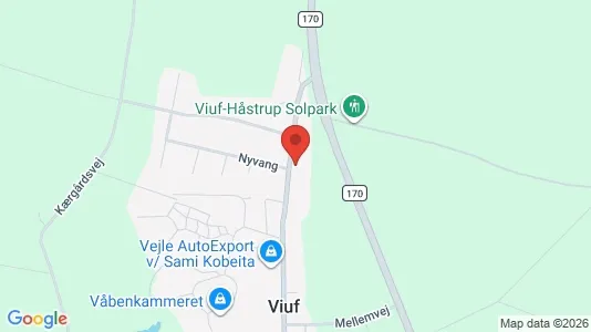 Boligudlejningsejendomme til salg i Viuf - kort over placeringen