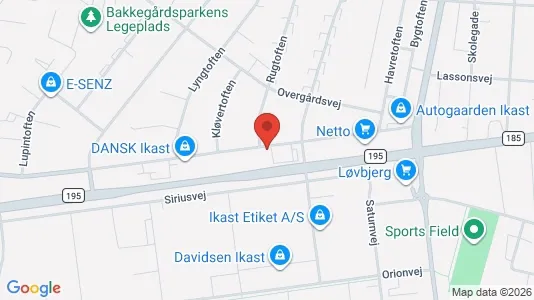 Lagerlokaler til leje i Ikast - kort over placeringen