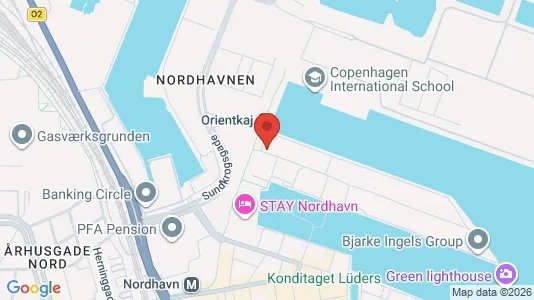 Kontorlokaler til leje i Nordhavn - kort over placeringen