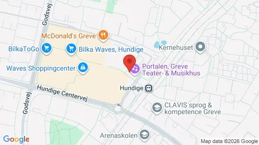 Kliniklokaler til leje i Greve - kort over placeringen