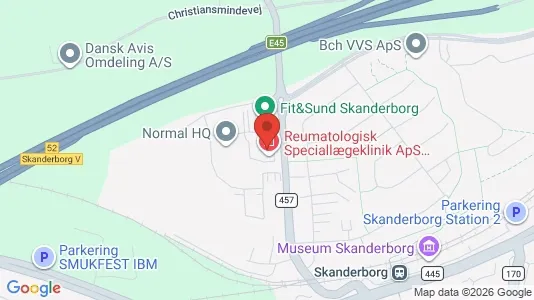 Kontorlokaler til leje i Skanderborg - kort over placeringen