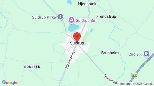 Butikslokaler til salg i Suldrup - kort over placeringen