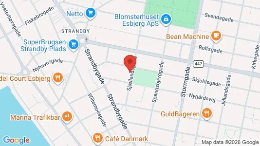 Erhvervslejemål til leje i Esbjerg Centrum - kort over placeringen