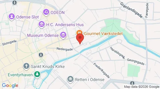 Erhvervslejemål til salg i Odense C - kort over placeringen