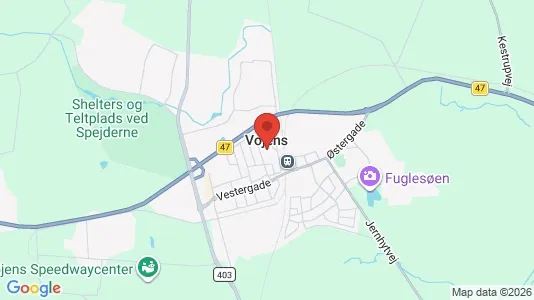 Erhvervslejemål til leje i Vojens - Foto fra Google Street View