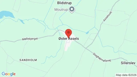 Erhvervslejemål til leje i Øster Assels - Foto fra Google Street View