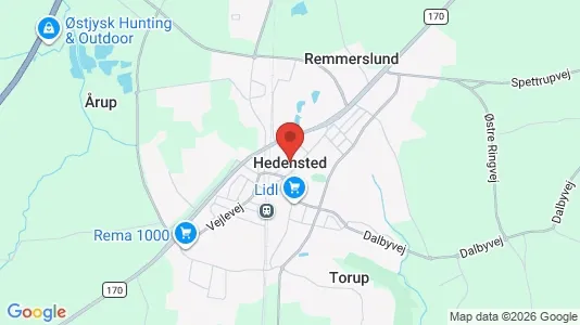 Erhvervslejemål til leje i Hedensted - Foto fra Google Street View