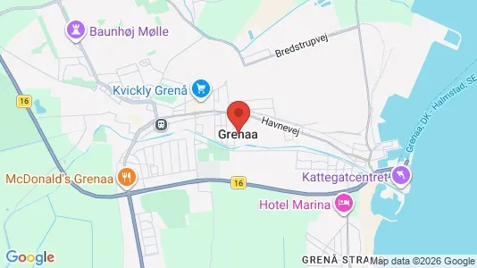 Erhvervslejemål til leje i Grenaa - Foto fra Google Street View