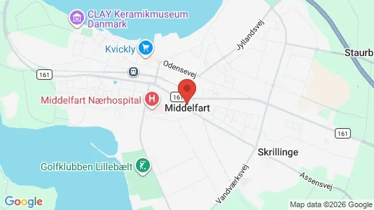 Erhvervslejemål til leje i Middelfart - Foto fra Google Street View