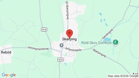 Erhvervslejemål til leje i Skørping - Foto fra Google Street View