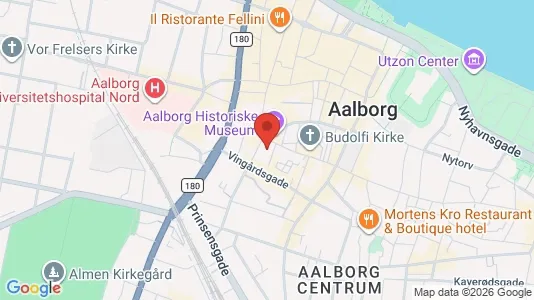 Kontorlokaler til leje i Aalborg Centrum - kort over placeringen