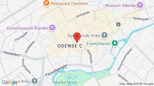 Erhvervslejemål til salg i Odense C - kort over placeringen