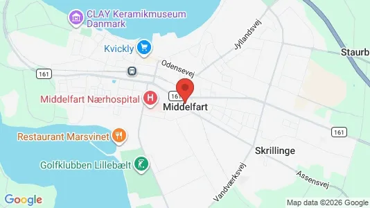 Erhvervslejemål til leje i Middelfart - Foto fra Google Street View