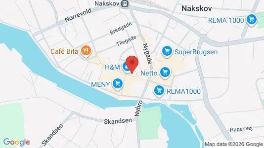 Erhvervslejemål til salg i Nakskov - kort over placeringen