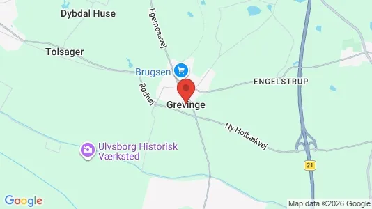 Erhvervslejemål til leje i Grevinge - kort over placeringen