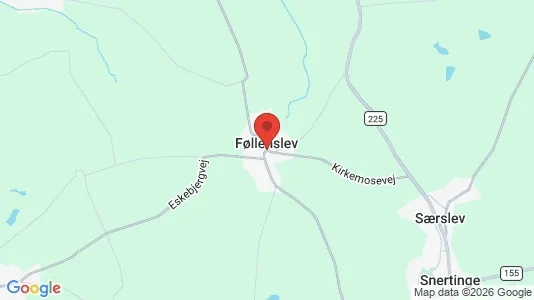 Erhvervslejemål til leje i Føllenslev - kort over placeringen
