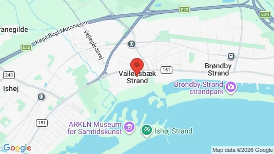 Erhvervslejemål til leje i Vallensbæk Strand - kort over placeringen