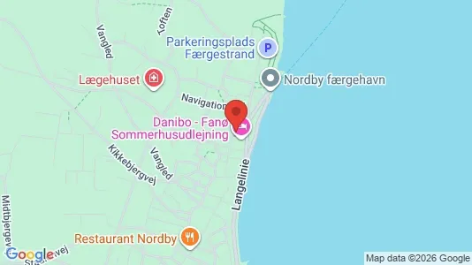 Erhvervslejemål til leje i Fanø - kort over placeringen