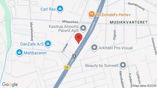 Kontorlokaler til leje i Herlev - kort over placeringen
