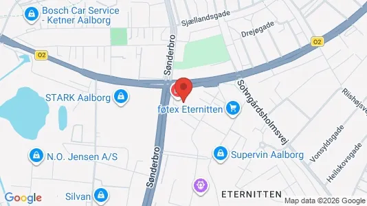 Kontorlokaler til leje i Aalborg Centrum - kort over placeringen