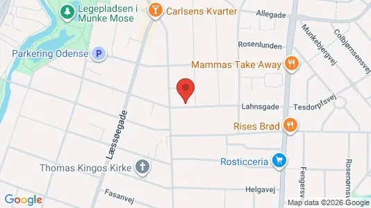 Kontorlokaler til leje i Odense C - kort over placeringen